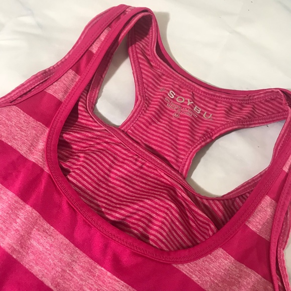 Soybu Pink Built In Shelf Bra Athletic Tank Top - Picture 5 of 8